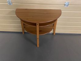 Beistelltisch Halbmondform / Wandtisch aus Holz