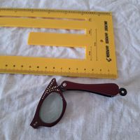 Lorgnon, Lorgnette, Stielbrille, faltbar