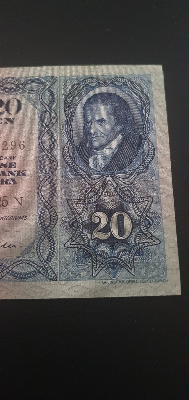 Billets de banque: 20 Franken 1949 Pestalozzi – D'occasion à Baden par Vinci2008 4