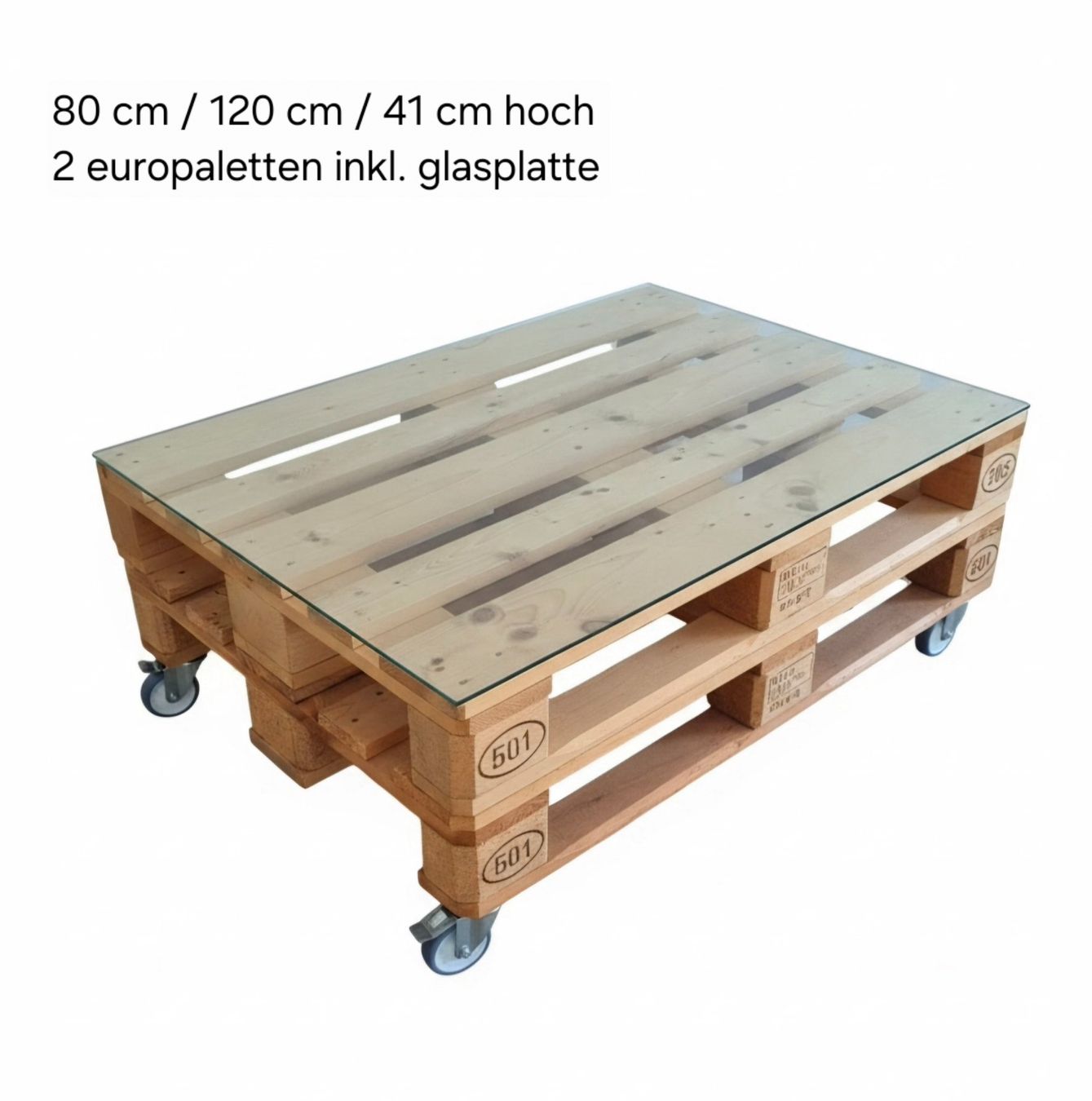 Pallets: palettentisch mit glasplatte – Usato da Gossau SG venduto da 4me4you
