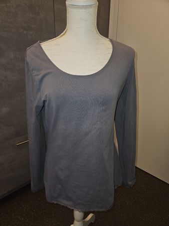 Damen Langarmshirt Deerberg grau/lila Gr L guter Zustand