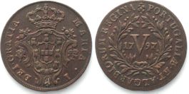 PORTUGAL 5 Reis 1797 MARIA I. Kupfer ERHALTUNG! vz+