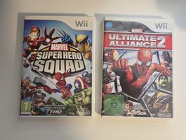 2x Marvel Wii: Ultimate Alliance 2 + Super Hero Squad