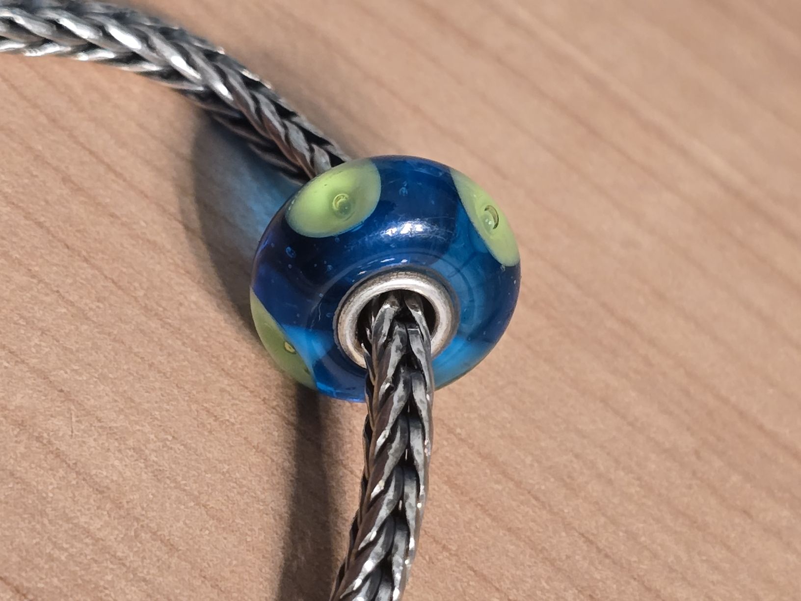 Ciondoli: AUTHENTIC TROLLBEADS  "CARIBBEAN" BEAD SILVER CORE  – Usato da Flamatt venduto da Tyrael01 2