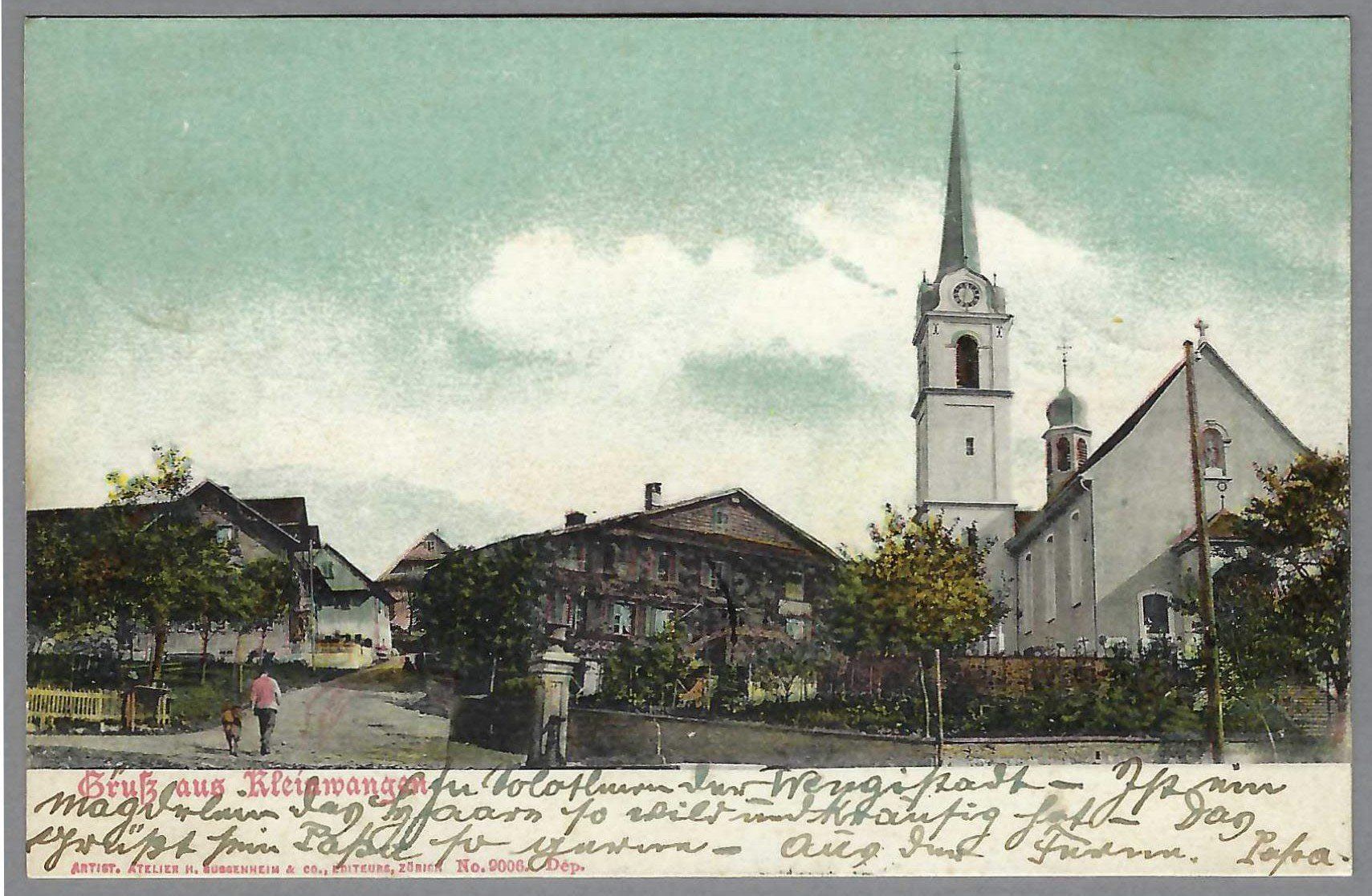 Cartoline postali: 1903, KLEINWANGEN, GRUSS AUS – Usato da Pura venduto da ulisse1957