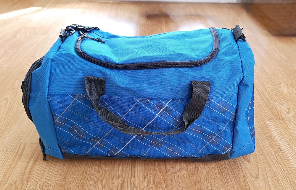 Borse: Sporttasche Reisetasche mit blauem Karomuster – Usato da Lützelflüh-Goldb venduto da bli_f2v9 1