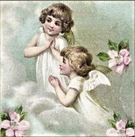 2 Serviette Vintage Flower Faires