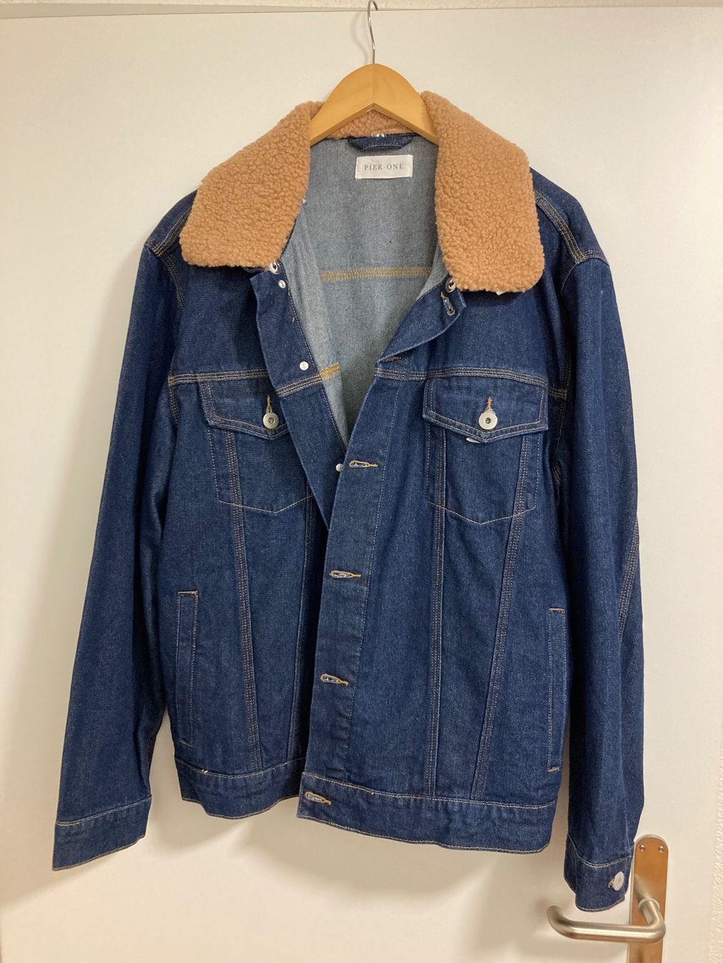 Giacche: Pier One BORG COLLAR - Jeansjacke - deep blue – Nuovo (secondo la descrizione) da Wängi venduto da Kaesli 4