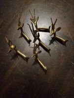 6er Set Antilope Figuren Messing Vintage Deko Afrika Figuren