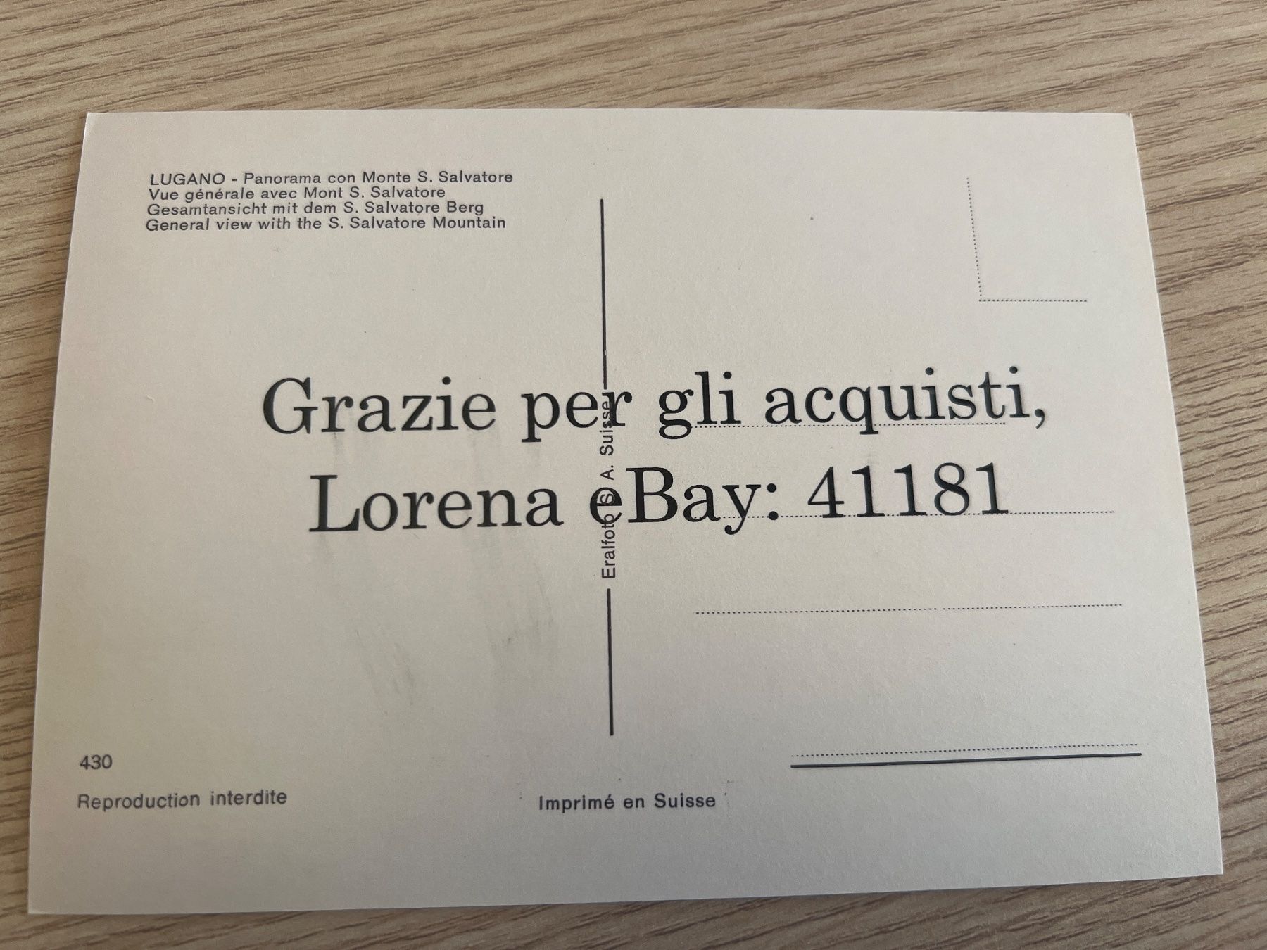 Cartoline postali: Lugano Monte san Salvatore – Usato da Prosito venduto da Danielehh 1