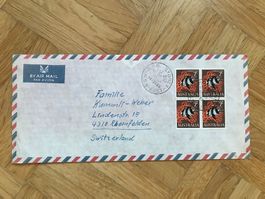 1966 Australien Flugpostbeleg with First Day stamp