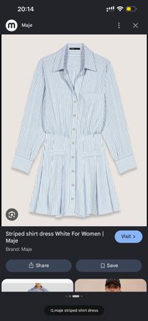 Maje striped shirt dress