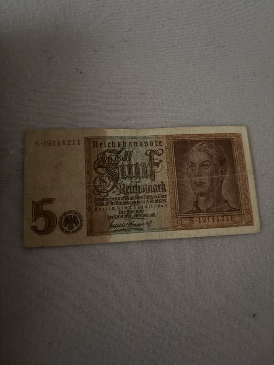 Banconote: 5 Reichsmark 1942 – Usato da Biasca venduto da pas_vn2w