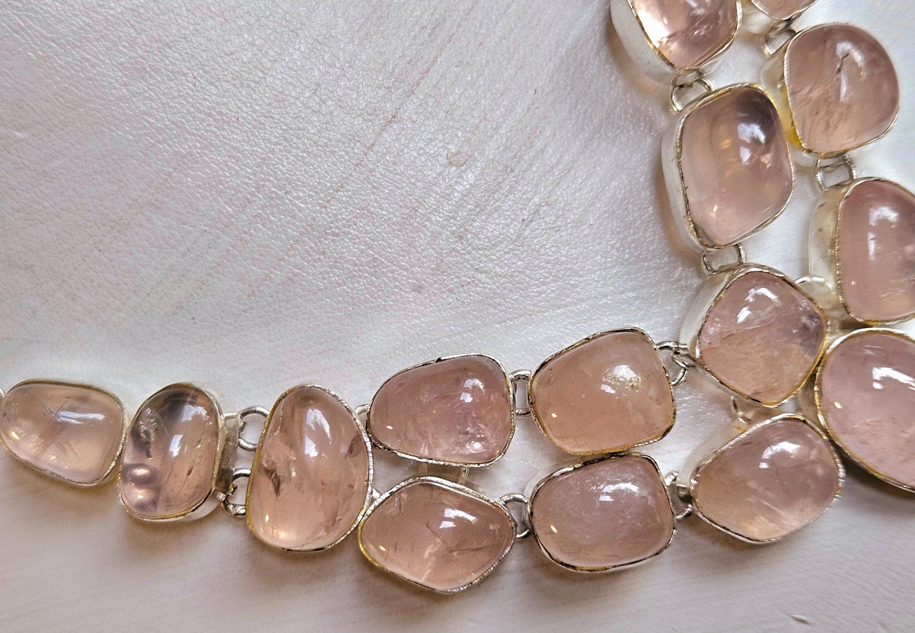 Catenine: Edles Collier Rosenquarz Schmuck Einzelanfertigung – Nuovo (secondo la descrizione) da Zürich venduto da Bieter04 6
