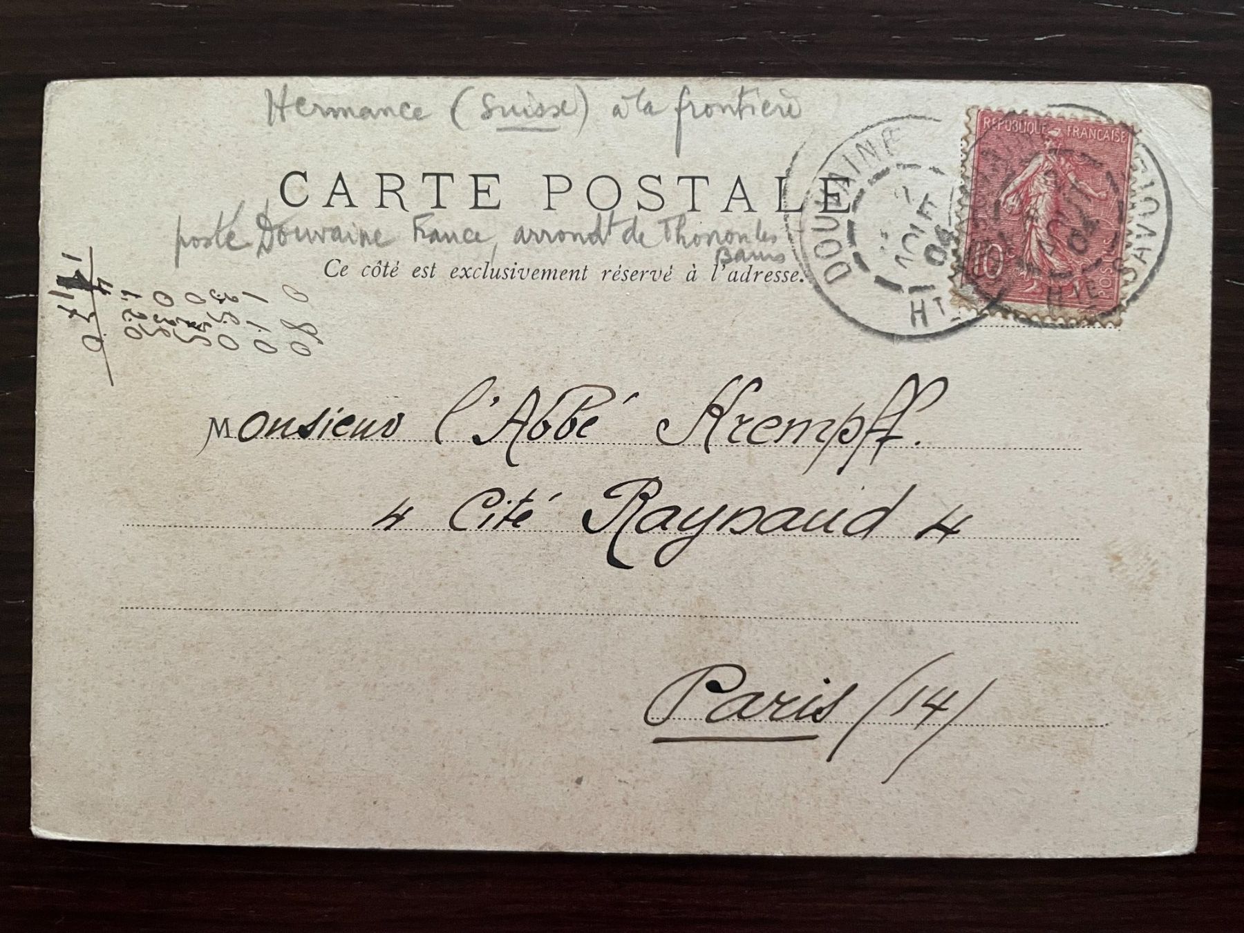 Cartoline postali: HERMANCE Rue des Galeries, animée, 1904 – Usato da Wald ZH venduto da TLILEF 1