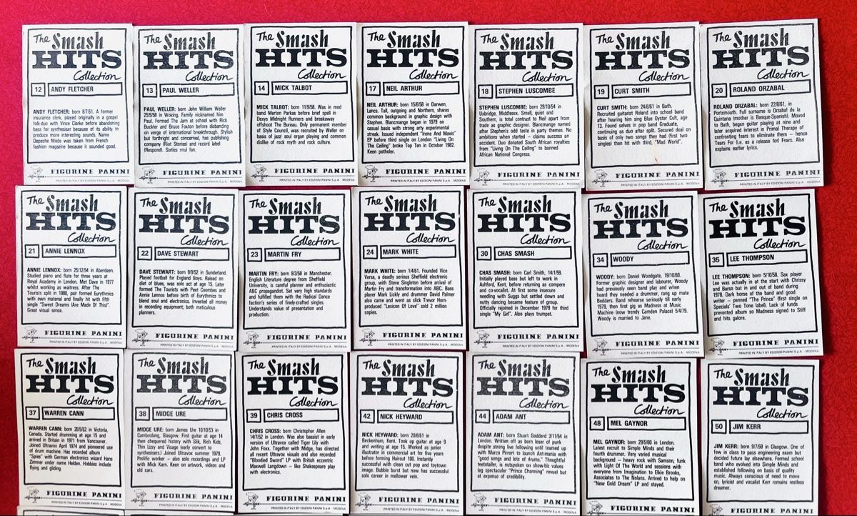Panini Carte collezionabili: Panini Smash Hits 1984 Sammelkarten Stars The Cure – Usato da Wädenswil venduto da Buddha8 5