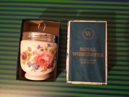 Royal Worcester Antiker Eier-Becher m. Deckel Porzellan Top!