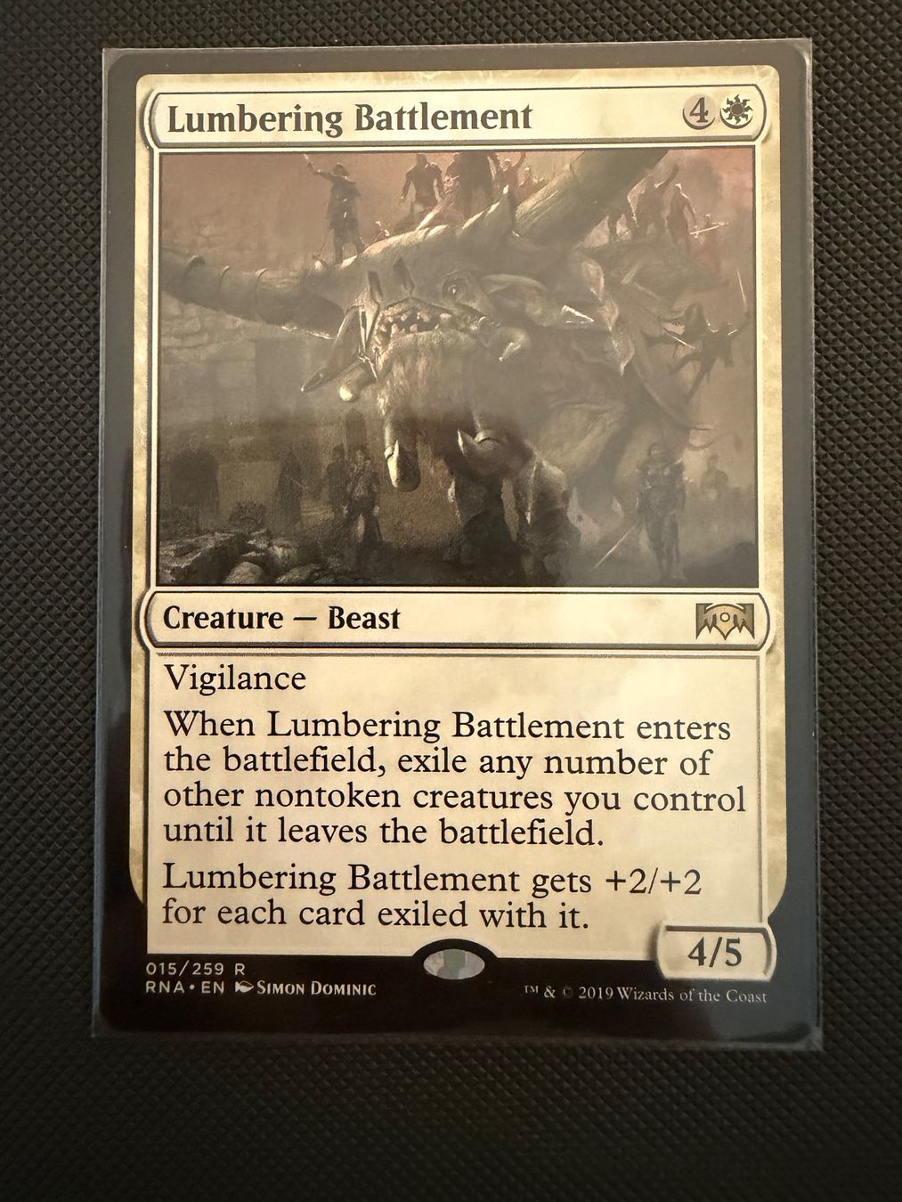 Magic The Gathering Carte collezionabili: Lumbering Battlement – Usato da Ulisbach venduto da joelsj