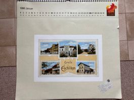 Kalender mit Abdrucken alter Postkarten von Eschlikon TG