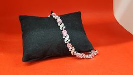 Elegantes Armband mit rosa Steinen, filigranes Design ✨