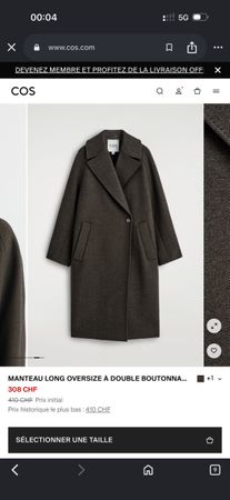 Manteau COS Laine  Oversize S