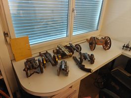Tisch-/Zierkanonen und Dampfmaschinen Sammlung