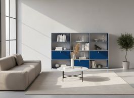 USM Haller Regal 3x4 Enzianblau / Neu (mit A Gestänge)