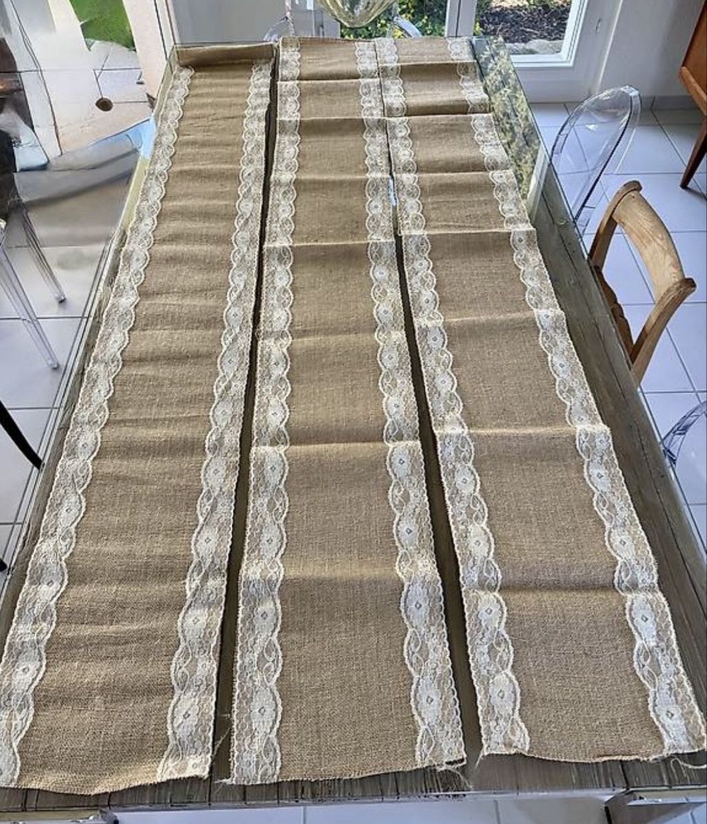 Sonstige Tischwäsche: 6x Tischläufer aus Jute  – Gebraucht aus Dänikon ZH von Plaetschernderbach