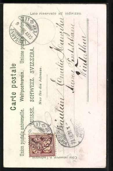 Cartoline postali: Litho Glion, Glion et la Dent du Midi – Usato da Berlin venduto da bartko-reher 1