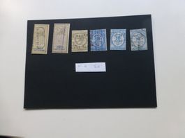 Frankreich, 6 Fiskalmarken ca. 1880- 1890
