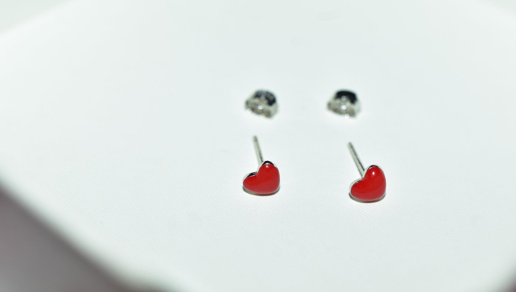 Orecchini pendenti & Orecchini a lobo: Ohrstecker aus Sterling Silber "Herz", Neu – Nuovo e nell'imballaggio originale da Laufen venduto da flowerfan 2
