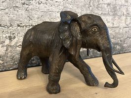 Afrikanischer Elefant Vintage Deko Messing