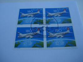 Marke Transatlantikflug 1997, FDC + 4erblocks, 2 Belege