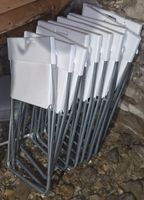 Stapelstühle weiss Metallgestell 10 Stck. neuwertig
