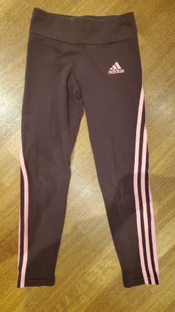 Adidas Legging Essentials 3-Streifen 140 – Aubergine/Rosa