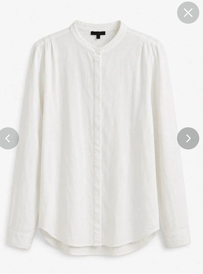 Massimo Dutti Blusen: Bluse Leinenmix Massimo Dutti weiss 34/XS/S – Gebraucht aus Stansstad von InStyle8 1