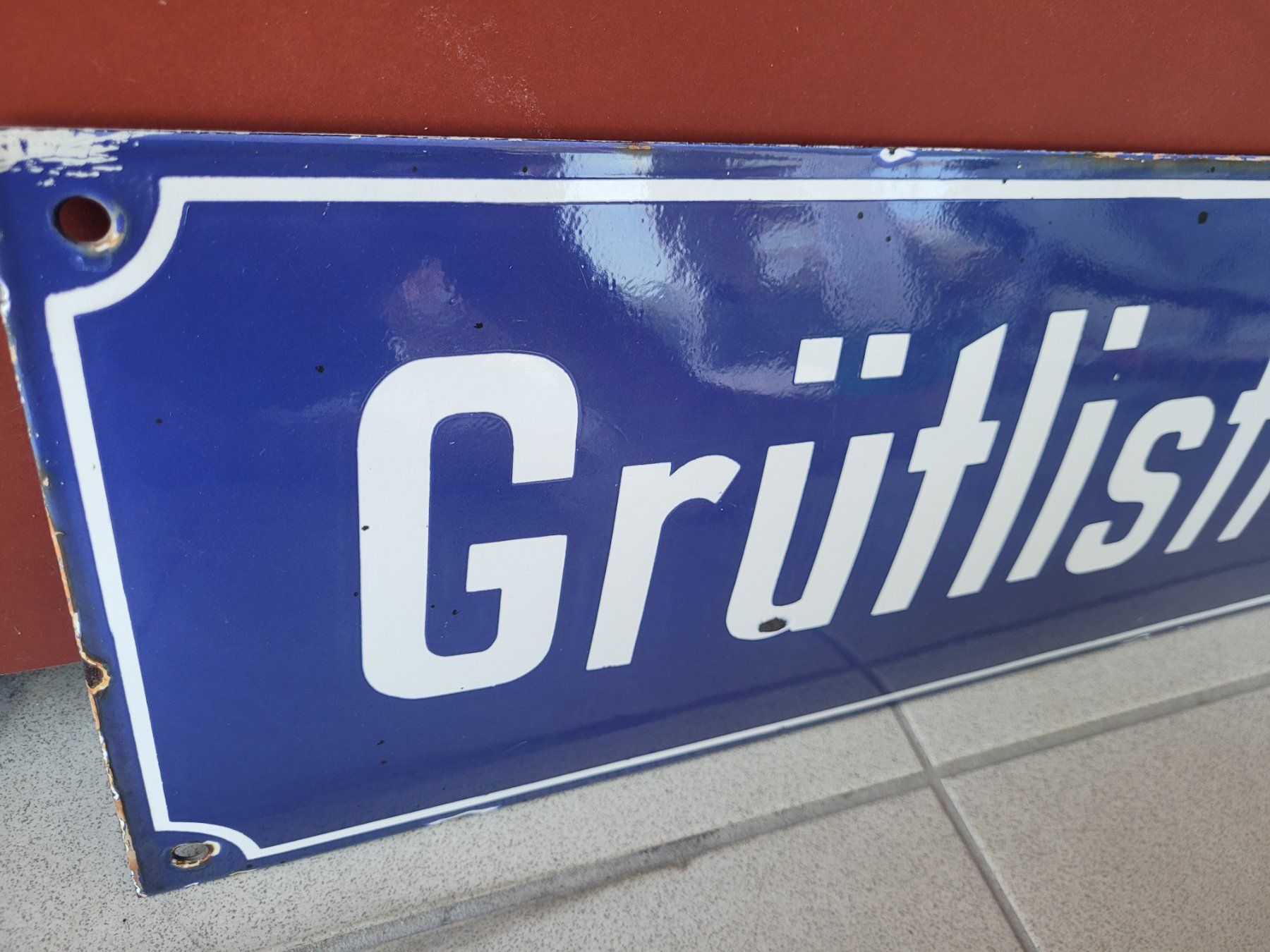 Insegne: Grosses Emailschild, Strassenschild – Usato da Kriens venduto da KTP 4