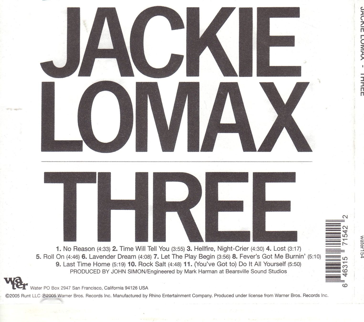 CDs: Jackie Lomax – Three – Neuf (Voir description) à Boussens par catfood01 1