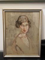 Portrait d'une femme par Emile Hornung - Pastel sur papier