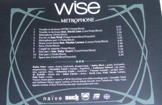 CDs: 2CD's - WISE - Julien Birot, Robin Notte, Guillaume Poncelet – Gebraucht aus Unterbäch von xazuq 3