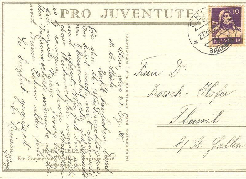Cartoline postali: Pro Juventute 1930 - H. B. Vieland – Usato da Emmenbrücke venduto da teestube 1