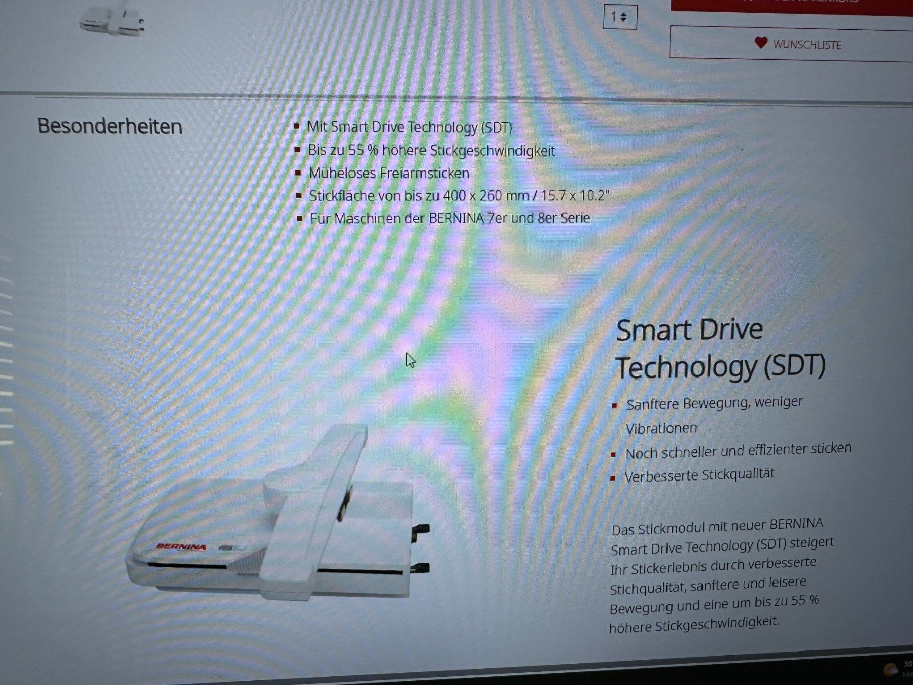 Bernina Machines à coudre: Bernina Stickmodul Smart Drive Technology SDT – Neuf avec emballage d'origine à Männedorf par nicodemus01 1