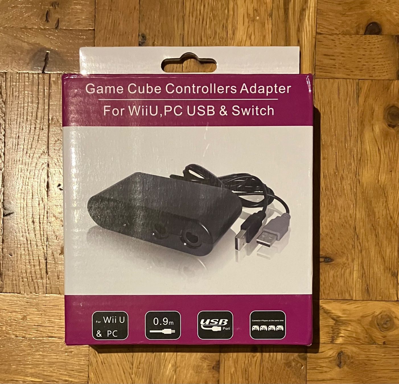 Nintendo Controller: GameCube Controller Adapter für Wii U, PC & Switch – Nuovo e nell'imballaggio originale da Winterthur venduto da Felix333