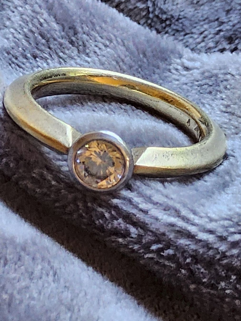 Anelli: Schicker Sterling Silber vergoldeter Ring, Grösse 60 – Usato da Zürich venduto da gutsan