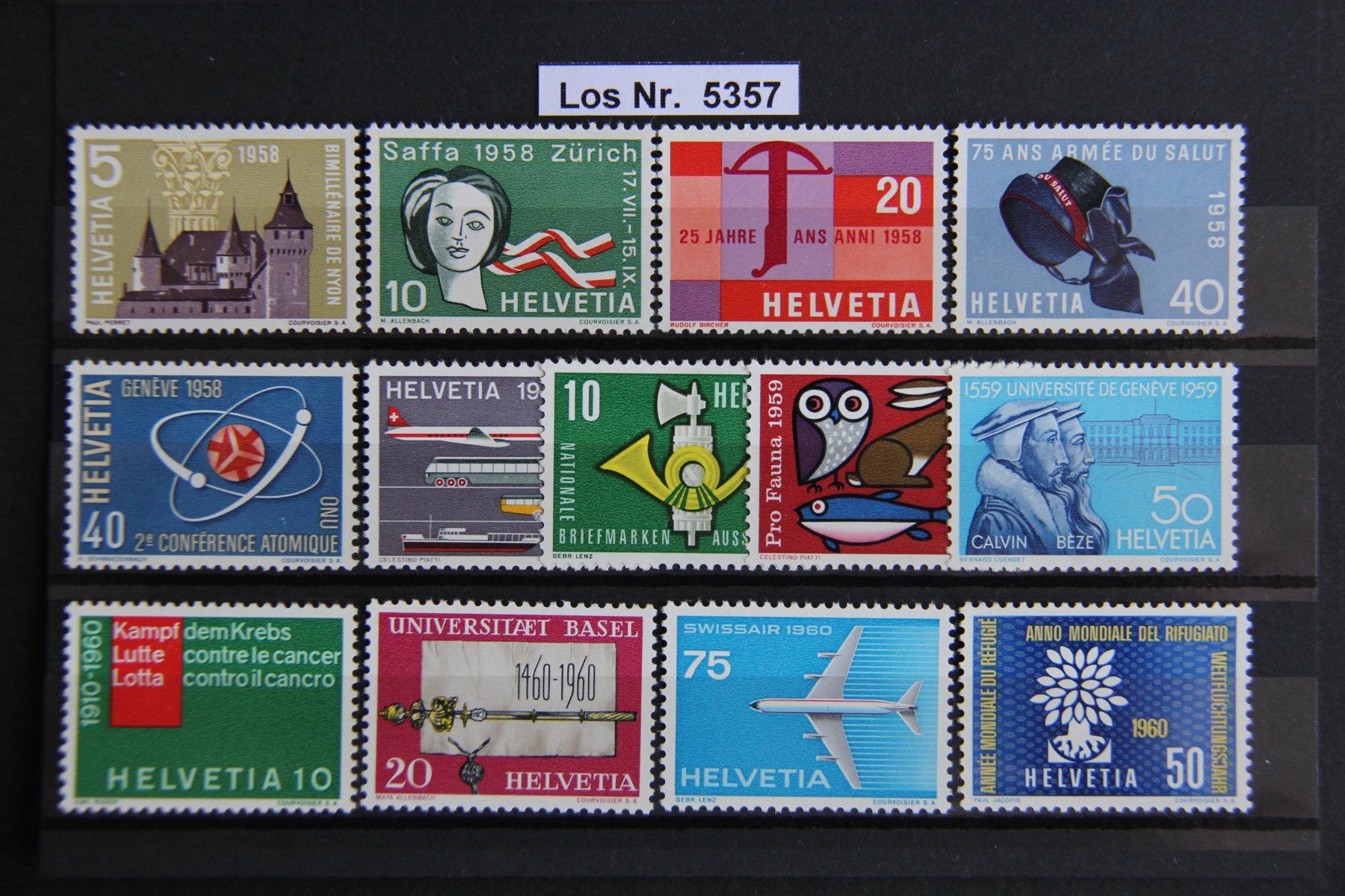 Tutti i francobolli: CH 1958 + 1960 Serien Postfrisch                    Los 5357 – Nuovo (secondo la descrizione) da Volken venduto da jukon65