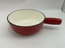 Kisag Caquelon Fonduepfanne rot Emaille Gusseisen