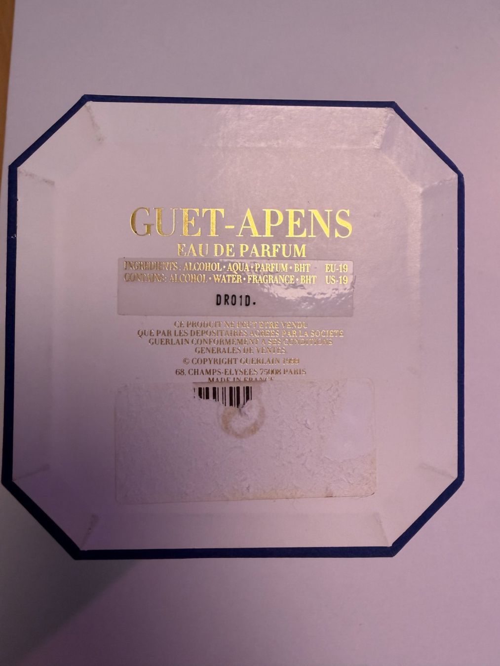 Guerlain Profumi & Eau de Toilette: Vintage Guerlain GUET-APENS Eau de Parfum 1999 – Nuovo e nell'imballaggio originale da Zürich venduto da Gemi 3