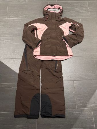 Peak Performance Damen Ski-Set – Jacke & Hose – Braun/Rosa