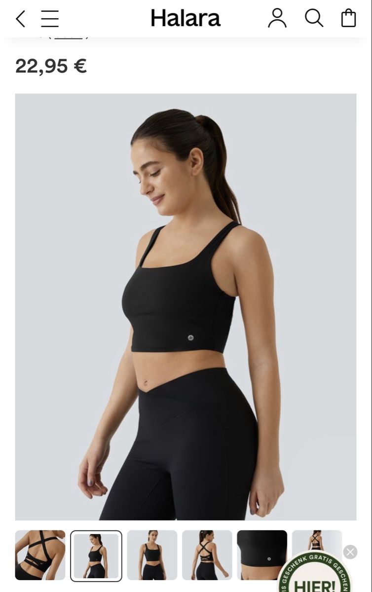 Halara Top: NEU Sportoberteil M - schwarz – Nuovo e nell'imballaggio originale da Oberengstringen venduto da RebiSteen 1