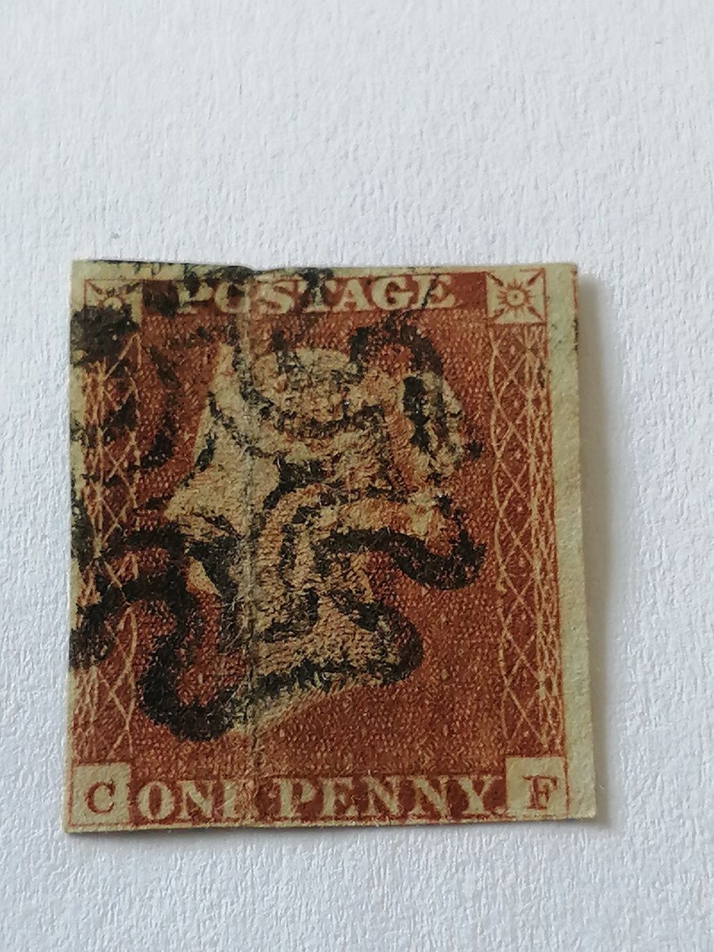 Alle Briefmarken: One Penny Red 1841  – Gebraucht aus Happerswil von tschergi